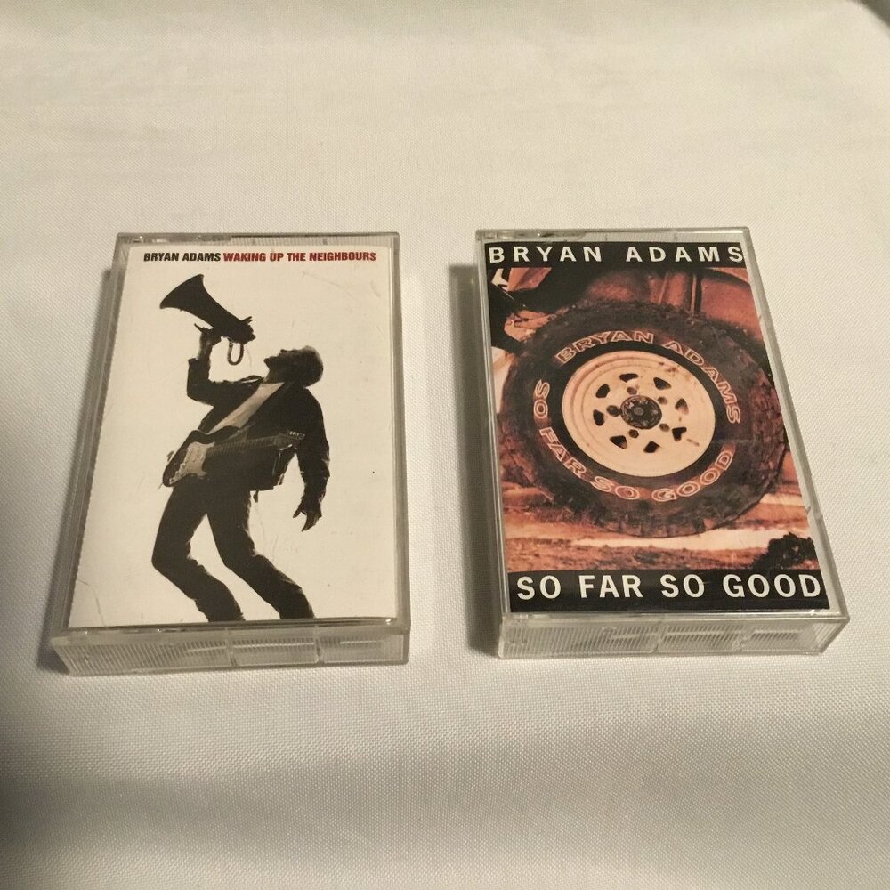 Bryan Adams: 2 Cassette Lot: Waking Up The Neighbours & So Far, So Good CHROME
